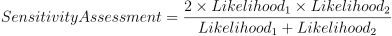 Sensitivity Assessment equation